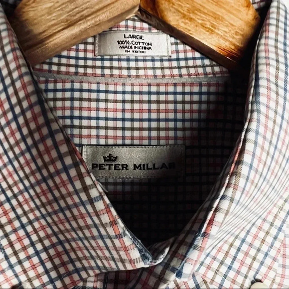 Peter Millar Men’s Cotton Button Down Shirt Size Large - Picture 3 of 8